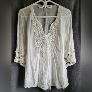Tristan Ivory Lace Detail Blouse